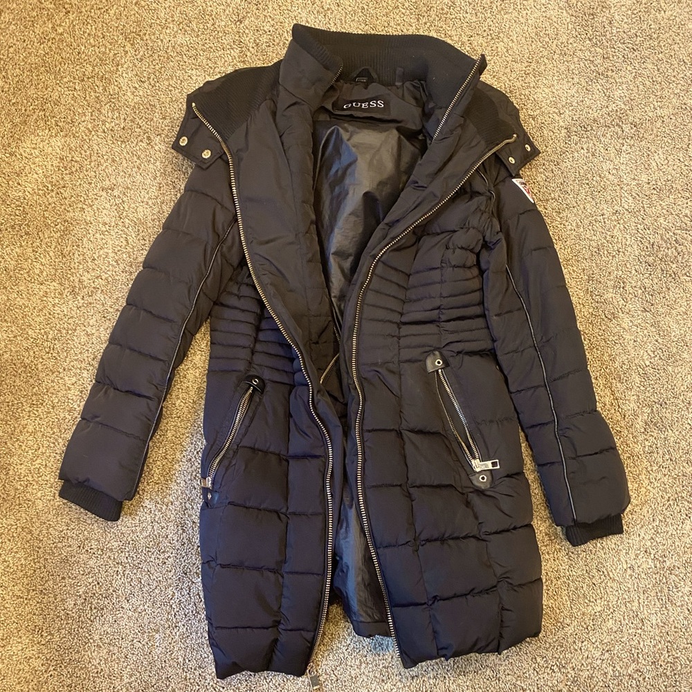 WARM black Guess winter puffer coat